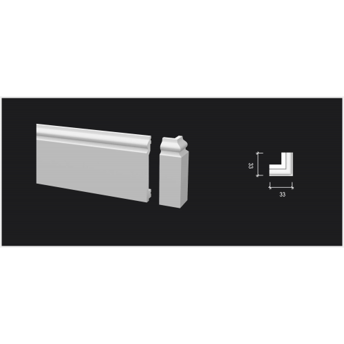 Комплектующий элемент DD701/U2 для плинтуса - внешний угол Decor-Dizayn