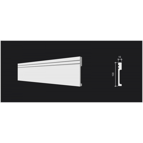 Плинтус напольный DD719 из полистирола Decor-Dizayn