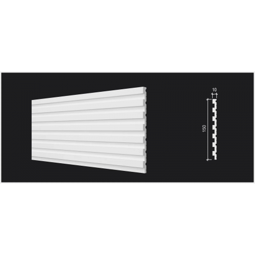 Стеновая панель DD931(3m) из полистирола под покраску Decor-Dizayn