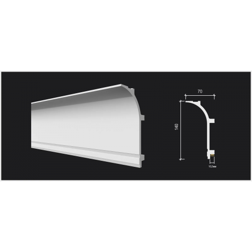 Потолочный карниз DD520 из полистирола Decor-Dizayn
