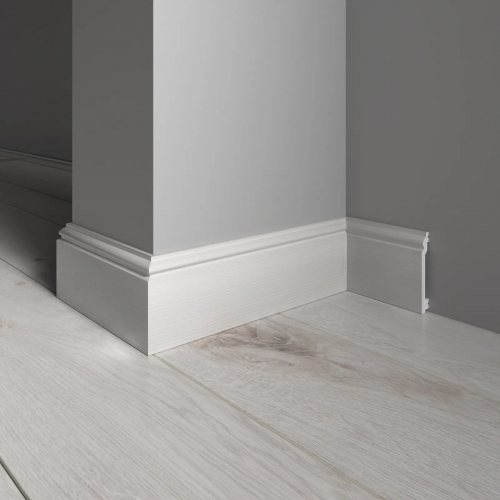 Плинтус напольный 701-75 из полистирола в ламинации Decor-Dizayn