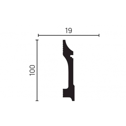 Плинтус напольный DD711 из полистирола Decor-Dizayn