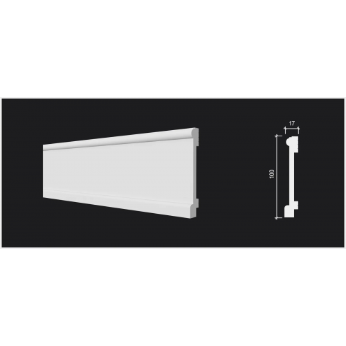 Плинтус напольный DD712 из полистирола Decor-Dizayn