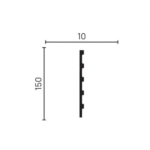 Стеновая панель DD901(3m) из полистирола под покраску Decor-Dizayn