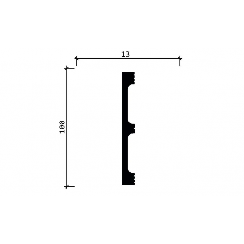 Плинтус напольный DD709F гибкий из полиуретана Decor-Dizayn