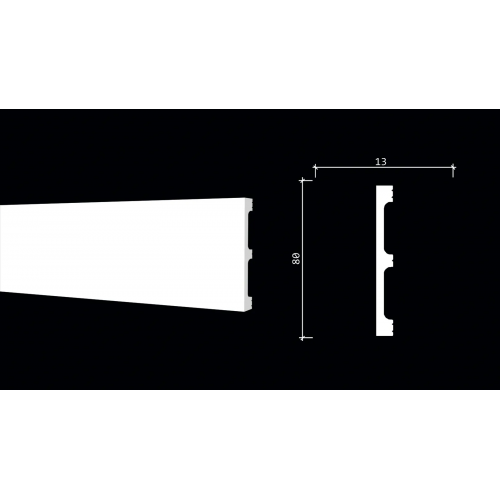 Плинтус напольный DD708F гибкий из полиуретана Decor-Dizayn