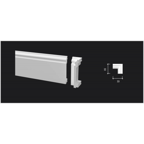 Комплектующий элемент DD701/U1 для плинтуса - внутренний угол Decor-Dizayn