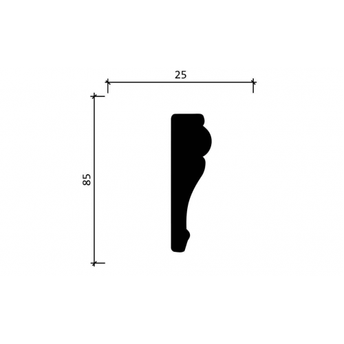 Декоративный молдинг 152 A из полистирола Decor-Dizayn