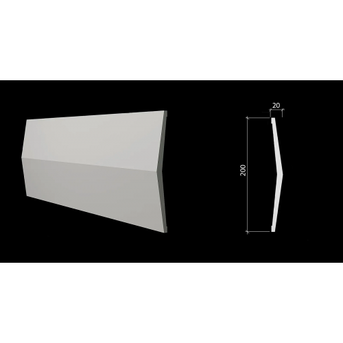 Стеновая панель DD928(3m) из полистирола под покраску Decor-Dizayn
