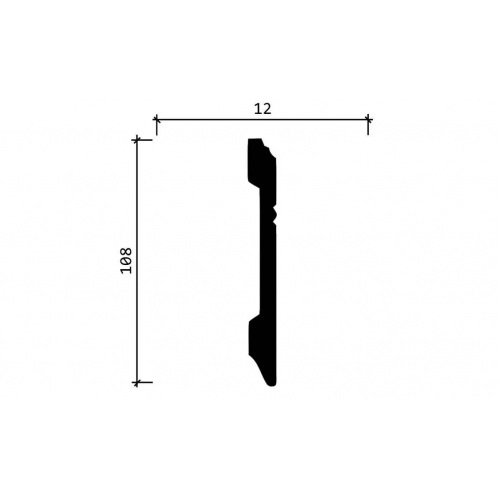 Плинтус напольный DD105 из полистирола Decor-Dizayn