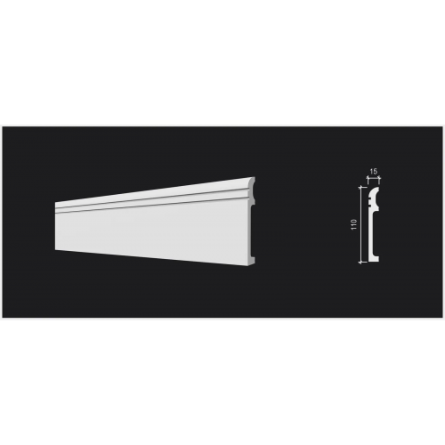 Плинтус напольный DD721 из полистирола Decor-Dizayn